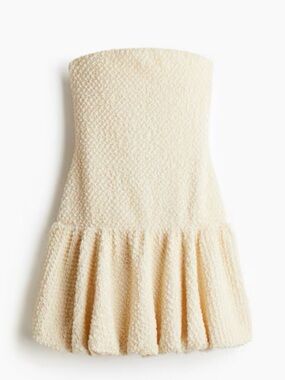 H&M BUBBLE-HEM BANDEAU DRESS
